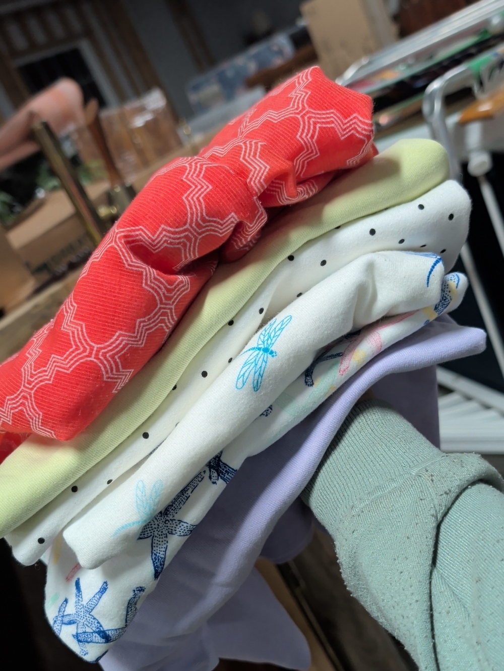 Women's Bundle of 6 Tops - Coral, Lime, White, Lavender, Green